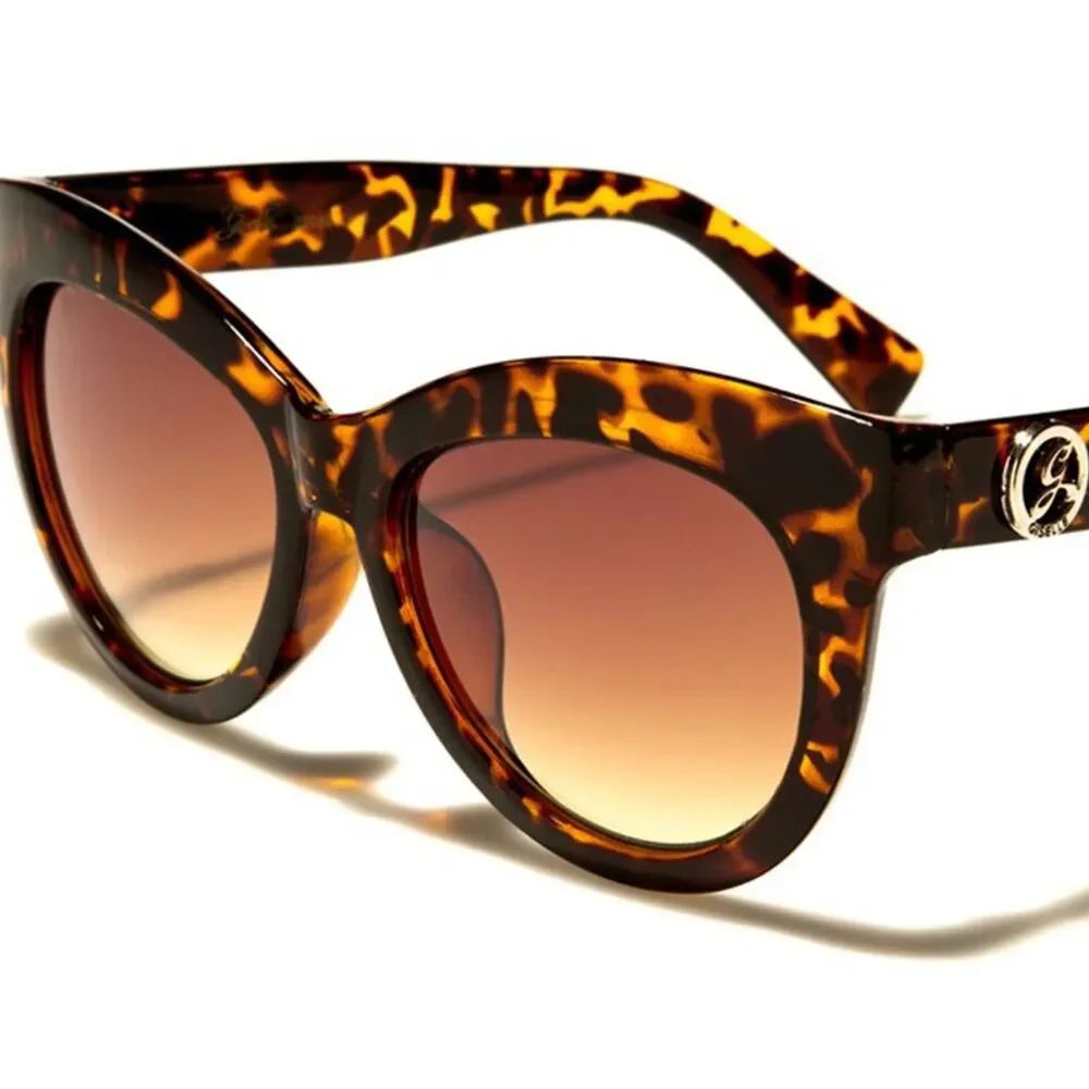 Vintage Style Celebrity Fashion Womens Tortoise Sexy Designer Cat Eye Sunglasses